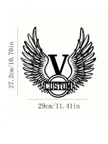 Decorazione da parete in metallo personalizzata con ali di angelo in ferro e nome in stile retrò, idea regalo perfetta per gli amanti degli angeli, decorazione per stanza, lavorazione di alta qualità, attrappasogni in metallo, logo astratto, arte moderna in metallo traforato, adatto per ufficio, casa, soggiorno, camera da letto, terrazza, cucina, giardino, negozio, caffetteria, sala da ballo, bar, decorazione in stile country, regalo per festeggiamenti, adatto per gli amanti della natura - nero - Visualizzare 32