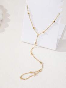 A Simple And Fashionable Vacation Style Light Luxury Party Bean Chain With Finger And Foot Chain