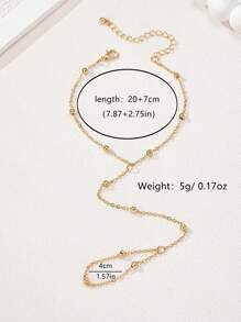 A Simple And Fashionable Vacation Style Light Luxury Party Bean Chain With Finger And Foot Chain