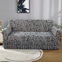 ALLIDEA Stretch Fabric Sofa Cover With Decorative Skirt, Elastic, Comfortable And Durable. Used For Bedroom, Living Room Of Various Sofa Models. Printed Sofa Cover. 1-4 Seats.