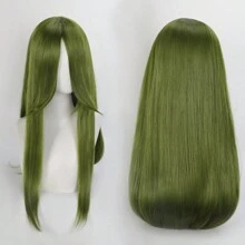FULCRUM 24 Inch Pink Blue Green Black Anime Costume Long Straight Cosplay Wig Heat Resistant Synthetic Fibers Wig For Party Halloween Christmas
