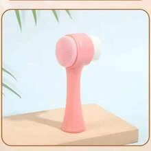 Silikonpolyamid-Doppelseitiger Gesichtsreinigungspinsel, weiche Borsten erzeugen leicht Schaum, unisex Gesichtsmassagegerät für gründliche Porenreinigung