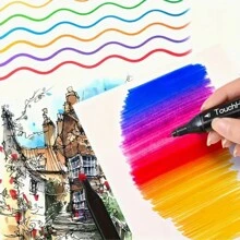 36.60.80pcs Alcoholic Marker Pens Set, Premium Quality, Dual-Tip Art Markers For Artists, Other Material, For Adult Coloring And Drawing, Applicable Age 14+