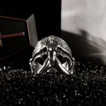 Demon Rings, Vintage Gothic Men's Rings, Unique Demon Power Rings, Punk Birthday Gifts, Christmas Gifts For Him. Handmade Jewelry