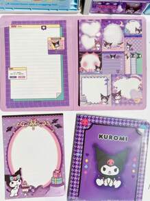 Sanrio 330pcs/Pack Sanrio Kuromi Ins-Style Memo Pad Sticky Notes Combination, Kitty Adhesive Tabs, Index Stickers, Student Gift, Back To School Essentials