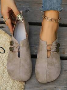 New Soft Bottom Flat Heel Slip-On Loafers, Comfortable Versatile Low-Cut Casual Grandma Shoes, Breathable Design