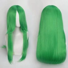 FULCRUM 24 Inch Pink Blue Green Black Anime Costume Long Straight Cosplay Wig Heat Resistant Synthetic Fibers Wig For Party Halloween Christmas