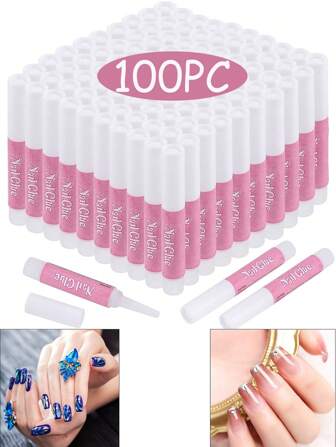 Nail Glue For Acrylic And Press On Nails, Super Strong & Long Lasting, Perfect For Salons & Home Use, 0.07oz (2-100pcs)