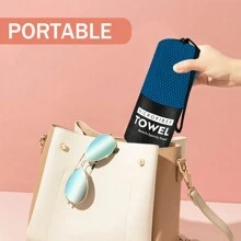 Light Weight Quick-Drying Towel, Soft And Portable With Round Tube Packaging, Made Of Super-Fine Fiber, Suitable For Camping, Gym, Travel, Beach, Swimming, Yoga And Sports