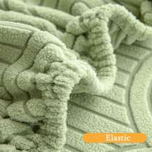 1 pieza Funda de sofá a rayas jacquard elástica todo incluido para las cuatro estaciones, funda de sofá antideslizante y extraíble para decoración del hogar - 1 plaza: Adecuado para sofás de 90-125 cm (35,43-49,21 pulgadas) de largo / 2 plazas: Adecuado para sofás de 145-170 cm (57,1-67,93 pulgadas) de largo / 3 plazas: Adecuado para sofás de 190-210 cm (74,8-82,68 pulgadas) de largo / 4 plazas: Adecuado para sofás de 235-280 cm (92,52-110,24 pulgadas) de largo