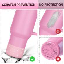 1 szt./3 szt. Brokatowe silikonowe buty, błyszczące silikonowe buty na kubki, ochronna osłona dna kubka na wodę, silikonowa osłona antypoślizgowa i przeciwzarysowa, akcesoria do kubków zapobiegające zarysowaniom i hałasowi - Wielokolorowe - Zobacz 4