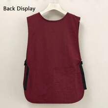 1 pezzo Grembiule impermeabile e antimacchia di stile gilet, in nylon traspirante con maniche, grembiule antisuciume multi-uso per bar/caffetteria