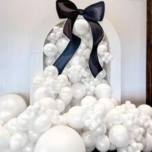 140 Stück Perle Weiß Dekorationsballons Girlande Bogen Set, Perle Weiße Latexballons für Bridal-Shower, Hochzeitsjubiläen, Verlobungen, Geburtstagsdekoration - A - Übersicht 6