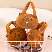 Capybara Crossbody Bag Portable Shoulder Bag Purse Cute Plush Bag For Outdoor Party,Stuffed Capybara Plush Bag Cartoon Capybara Plush Animal Handbag