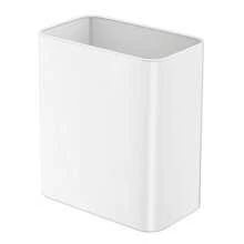 Small Metal Trash Can, 2.1 Gallon Slim Trash Can For Bathroom, Wastebasket Garbage Bin For Bedroom, Office, Kitchen, Under Sink (White) Home Bathroom Decor