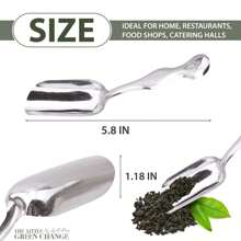 20Pcs Mini Scoops For Dry Goods - Canister Kitchen Scoop For Tea, Coffee, Ice Scooper For Ice Maker - Scoops For Flour And Sugar Scoop For Canister Metal Scooper - Silver - View 2