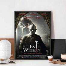 1pc Wall Arts Posters Vintage Game Psycho Break The Evil Within Wall Art Decoration Printed Posters Frameless Club Bar Retro Mural Bedroom, Canvas Art, High Quality, Without Frame/With Frame ,Wall Art With Frame