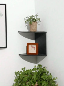 1 kệ góc tam giác gắn tường sáng tạo, kệ sách hình bán nguyệt nhiều lớp, thích hợp cho phòng khách, phòng học, trang trí góc tường phòng ngủ - Nhiều màu - Xem 4