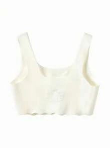 Balabala Girls' Training Bra, Anti-Exposure Design For Growth - White Tone - View 2