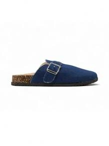 Women's Comfortable Versatile Slip-On Slippers, Suitable For Home, Vacation, Casual Wear, Spring/Autumn - Dusty Blue - View 2