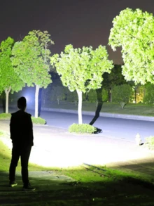 Strong Light Long-Range LED Headlamp Long Range Headlights Rechargeable Outdoor Night Fishing Camping Head Mounted Flashlight - Black - View 10