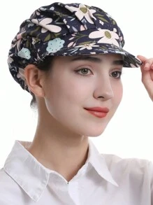 1pc Floral Printed Polyester Hair Band, Soft, Sweat-Absorbent, Dustproof, Adjustable, Breathable, , Washable, Oil-Resistant, Non-Pilling, Well-Crafted, Suitable For Restaurant, Kitchen, Workshop, Travel, Fashion, Work