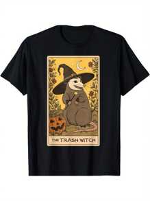 Camiseta de la Bruja de la Basura Possum - Negro - Ver 1