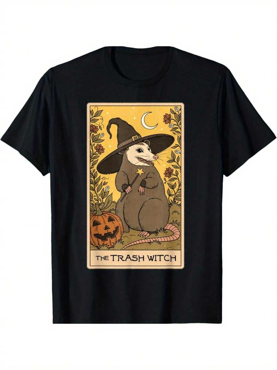 Camiseta de la Bruja de la Basura Possum - Negro - Ver 1