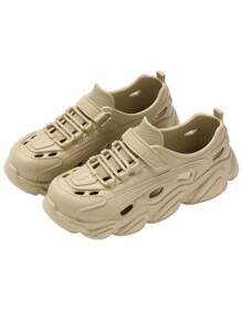 男士户外运动防滑透气运动鞋，休闲时尚沙滩/水鞋，轻便，防臭，减震，防水，适合春秋季 - 卡其色 - 查看 8