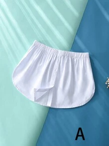 2件/1纯色屁帘下摆，分层遮盖臀部，搭配连帽T恤作为打底，半身腰裙作为打底的神器，适合日常穿着