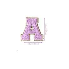 Self Adhesive Letter Patches, Clothing Hot Stamping Letters, 26 Light Purple Patch Letters With Flashing Letters - Light Purple - View 7