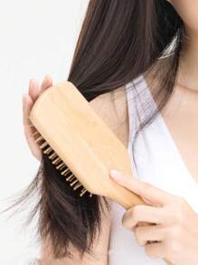 Home Shun Hair Beauty Wooden Airbag Comb, Massage Comb, Handheld Labor Saving Round Head Bamboo Teeth Not Hurt Hair Ladies Long Hair Home Rubber Air Cushion Comb Gift, Wear Resistant, Massage Large Comb, Long Hair Massage Comb, Anti-Static Airbag Wooden Comb.