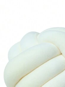 1 chiếc gối trang trí hình quả bóng thắt nút bằng vải Spandex mini, quà tặng ngày lễ tình nhân - Màu trắng sữa - Xem 3