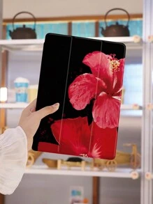 1pc Lily Flower Pattern Flat Protective Case, Compatible With IPad 10.2 Inch, IPad Pro 11 2021/2020/10th Gen, IPad Mini 4/5/6, Galaxy Tab A8 10.5 Inch 2022, MatePad 10.4/Tab, With Pencil Slot, Supports Auto Sleep/Wake