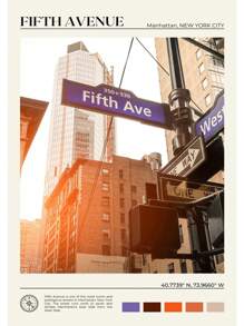 1 pieza Póster de escena de viaje a Nueva York con pintura en lienzo de las Montañas Catskill, Central Park y el Valle del Río Hudson para decoración de oficina y hogar sin marco