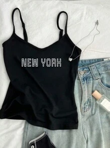 Camiseta de tirantes con cuello en V personalizada para mujer - Agrega tu propio texto en los colores y tipos de letra que elijas, diseña tu propia camiseta estampada personalizada, regalo de aniversario, Día de San Valentín, Mardi Gras, regalo personalizado, camiseta personalizada para mujer, regalo para novia/familia, regalo del Día de la Madre, regalo de cumpleaños, regalo de boda, blusas, camiseta de mujer, blusas de mujer, camiseta de cuello en V con estampado para mujer, blusas de mujer, blusas de verano para mujer, blusas activas personalizadas para mujer, cómodas y fáciles