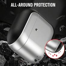 Custodia protettiva anti caduta placcata in pelle compatibile con Apple AirPods 4, custodia per cuffie Bluetooth 1/2, custodia per AirPods Pro di 2a generazione e 3a generazione