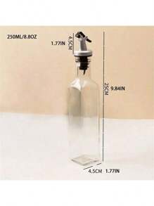 1pc Glass Oil Dispenser Bottle, Leakproof Oil Pot, Storage Oil Bottle,Seasonings Container For Outdoor Bbq Camping Picnic, Kitchen Gadgets, Glass Bottle