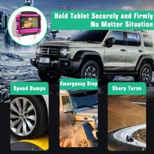 Tablet Holder For Car, Upgraded IPad Holder For Car Back Seat Headrest Mount Holder For Kids With Anti-Slip Strap,Silicone Holding Net/Fits All 7-12.9'' Tablets Graduation Bag For School School Accessories School Stuff - Black - View 5