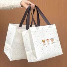 5pcs/10pcs Cute Animal Pattern Non-Woven Fabric Gift Tote Bags,Gift Box,Box,Bridesmaid Gifts,Gift Bags,Gift Bag,Bag,Gift Bag Paper,Gift Bag Small,Gift Bag Pink,Packing Bags,Hen Do Gift Bags, For Mother's Day , Bridesmaid Gifts , Gratuation Gifts , Birthday Gifts,Wedding Gifts