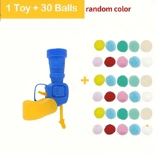 50pcs Interactive Launch Training Cat Toys Creative Kittens Mini Pompoms Games Stretch Plush Ball Toys Cat Supplies Pet Accessories