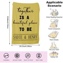 1 pieza Manta personalizada con nombre/aniversario, manta de regalo súper suave y cómoda, ideal para dormitorio, sala de estar, sofá, oficina, perfecta para regalos, viajes y camping