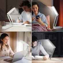 1pc LED Foldable Rechargeable Desk Lamp, Small Night Light, Student Eye-Care Study Lamp, Touch Sensor Handheld Table Lamp For Bedroom, Dorm, Outdoor, Travel, Gift - Tricolor - View 10