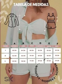 Women's Duna 3-Piece Set, Shirt, Top And Shorts - 黃色 - 查看 7