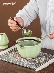 choxila Set de iniciación tradicional de Matcha de 7 piezas, set de batidor de Matcha, kit de preparación de té Matcha, set de regalo de Matcha con bolsa, incluye tazón de Matcha, batidor de bambú de Matcha, cuchara de té, soporte para batidor, tamiz de Matcha, taza de té, alfombrilla de té, de vuelta al cole