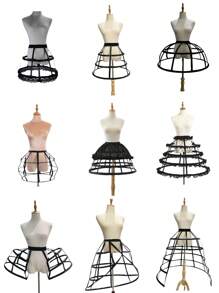 1 pezzo Sottogonna per donna in bianco/nero, per 4 stagioni, fresca per l'estate, sottogonna corta, sottogonna stile Lolita, sottogonna voluminosa per abito da sposa, sottogonna asimmetrica, sottogonna con 2 stecche in pizzo, sottogonna a forma di zucca con 2 stecche, sottogonna a forma di barile con 3 stecche, sottogonna con bordo in chiffon con 2-4 stecche, sottogonna a doppio bordo con 3-4 stecche, sottogonna a croce con 4 stecche, sottogonna con fessura aperta con 5 stecche, gabbia a più strati in acciaio forato, sottogonna stile barocco e Rococo regolabile, adatta per matrimonio, festa, esibizione, cosplay