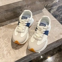 Nouvelles baskets compensées coréennes de printemps 2025 pour femmes, étudiant, sport de course, plateforme de rue décontractée, JCA05 - Bleu azur - Voir 4