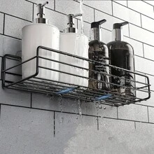 1 pezzo Mensola da bagno, scaffale portaoggetti da bagno, mensola da parete, supporto per scolapiatti e spezie, supporto per fornello