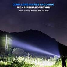 PHILIPS 1 szt. Latarka ładowana przez USB Mocna latarka o bardzo długim promieniu Przenośne domowe światła LED z 4 trybami oświetlenia Przetrwanie na świeżym powietrzu Oświetlenie zewnętrzne Awaria zasilania Światła awaryjne Do pracy w terenie, oświetlenie drogowe, piesze wędrówki, wspinaczka, prezenty na Święto Dziękczynienia i Boże Narodzenie