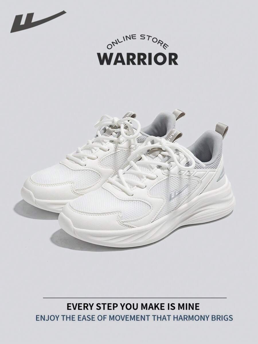 WARRIOR 女款时尚复古运动鞋，春夏轻便舒适透气，跑步鞋风格简约休闲，四季皆宜，耐磨耐穿，适合全天穿着，训练鞋，软底小白鞋